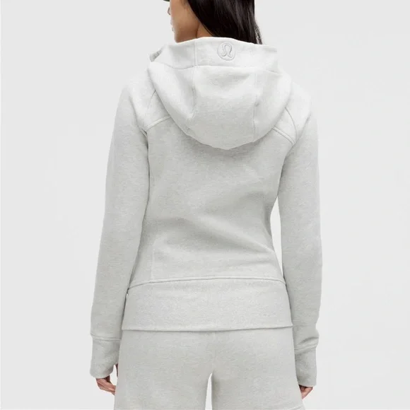 Lululemon Scuba Full-Zip Hoodie Size 6 Heathered Light Grey - Picture 2 of 8
